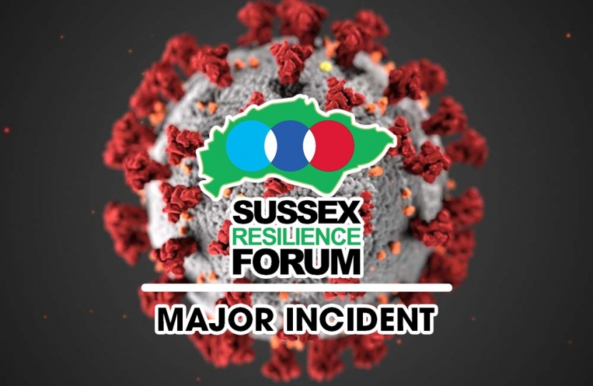 Sussex Resilience Forum declares major incident to maximise Covid response